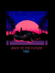 Men's Back to the Future Retro Sunset  Adult T-Shirt