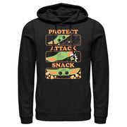 Men's Star Wars: The Mandalorian Halloween Grogu Protect Attack Snack  Adult Pull Over Hoodie