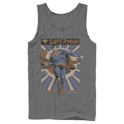 Men's Superman Classic Hero Pose  Adult Tank Top