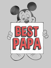 Men's Mickey & Friends Father's Day Best Papa Sign  Adult Sweatshirt