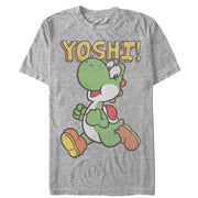 Men's Nintendo Running Yoshi  Adult T-Shirt