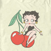 Men's Betty Boop Cherries Betty Distressed  Adult T-Shirt