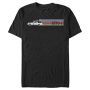 Men's Ghostbusters Ecto-1 Wagon Retro Stripe  Adult T-Shirt