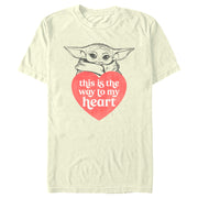 Men's Star Wars: The Mandalorian Valentine's Day Grogu This is the Way to my Heart  Adult T-Shirt