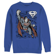 Men's Superman Daily Planet Newspaper  Adult Sweatshirt