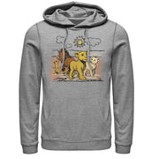 Men's Lion King Best Friends Cartoon  Adult Pull Over Hoodie