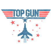 Men's Top Gun Fighter Jet and Stars Logo  Adult T-Shirt