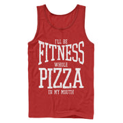 Men's CHIN UP Fitness Whole Pizza  Adult Tank Top