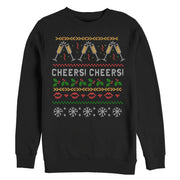 Women's CHIN UP Ugly Christmas Cheers  Adult Sweatshirt