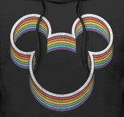 Men's Mickey & Friends Rainbow Logo  Adult Pull Over Hoodie