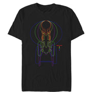 Men's Star Trek Rainbow Enterprise Evolution  Adult T-Shirt