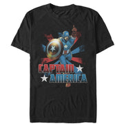 Men's Marvel Captain America Star  Adult T-Shirt