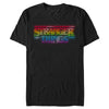 Men's Stranger Things Sparkling Rainbow Logo  Adult T-Shirt