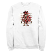 Men's Stranger Things Demogorgon Monster Logo Stacked  Adult Sweatshirt