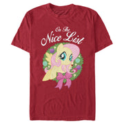 Men's My Little Pony Christmas Fluttershy Nice List  Adult T-Shirt