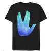 Men's Star Trek Spock Galactic Vulcan Salute  Adult T-Shirt