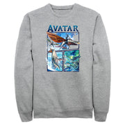 Men's Avatar: The Way of Water Watercolor Air and Sea Creatures Logo  Adult Sweatshirt