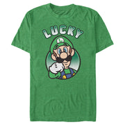 Men's Nintendo Super Mario St. Patrick's Day Lucky Luigi  Adult T-Shirt