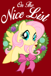 Men's My Little Pony Christmas Fluttershy Nice List  Adult T-Shirt