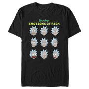 Men's Rick And Morty Emotions of Rick  Adult T-Shirt