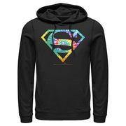 Men's Superman Tie-Dye Shield Logo  Adult Pull Over Hoodie