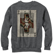 Men's Star Wars Boba Fett Playing Card  Adult Sweatshirt