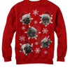 Men's Lost Gods Ugly Christmas Pug Snowflakes  Adult Sweatshirt