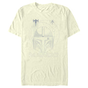 Men's Star Wars: The Mandalorian Mando Sketch  Adult T-Shirt