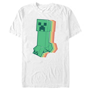 Men's Minecraft Colorful Creeper  Adult T-Shirt