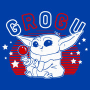 Men's Star Wars: The Mandalorian Fourth of July Cute Grogu  Adult T-Shirt