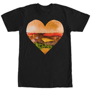 Men's Lost Gods Bacon Cheeseburger Heart  Adult T-Shirt