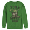 Men's Star Wars St. Patrick's Day Cartoon Yoda Lucky One  Adult Sweatshirt