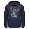 Men's Lilo & Stitch Red and Blue Gamer  Adult Pull Over Hoodie