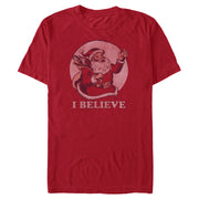 Men's Lost Gods I Believe Vintage Santa  Adult T-Shirt