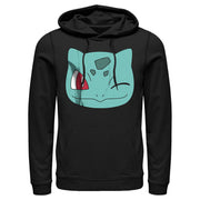 Men's Pokemon Bulbasaur Wink Face  Adult Pull Over Hoodie