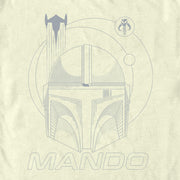 Men's Star Wars: The Mandalorian Mando Sketch  Adult T-Shirt