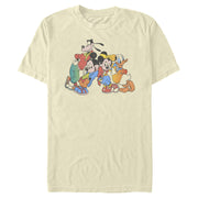 Men's Mickey & Friends Colorful Group Shot Distressed  Adult T-Shirt