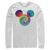 Men's Mickey & Friends Rainbow Tie-Dye Mickey Mouse Logo  Adult Long Sleeve Shirt