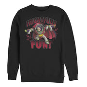 Men's Toy Story Halloween Frightfully Fun Buzz  Adult Sweatshirt