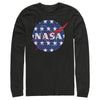 Men's NASA American Flag Large Stars Logo  Adult Long Sleeve Shirt