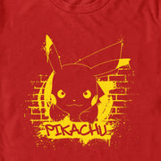 Men's Pokemon Pikachu Mural  Adult T-Shirt