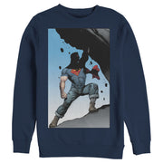 Men's Superman Strongest Hero Pose  Adult Sweatshirt