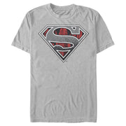 Men's Superman Logo Grunge  Adult T-Shirt