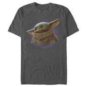 Men's Star Wars: The Mandalorian The Child Circle Halo  Adult T-Shirt