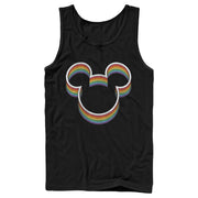 Men's Mickey & Friends Rainbow Logo  Adult Tank Top