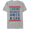 Men's Lost Gods Fourth of July  Drink American  Adult T-Shirt