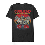 Men's Cuphead Don't Deal Snake Eyes  Adult T-Shirt