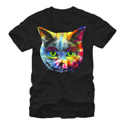 Men's Lost Gods Tie-Dye Hippie Cat  Adult T-Shirt