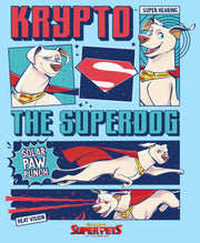 Men's DC League of Super-Pets Krypto the Superdog Comic  Adult T-Shirt