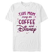 Men's Disney This Mom Runs On Coffee  Adult T-Shirt